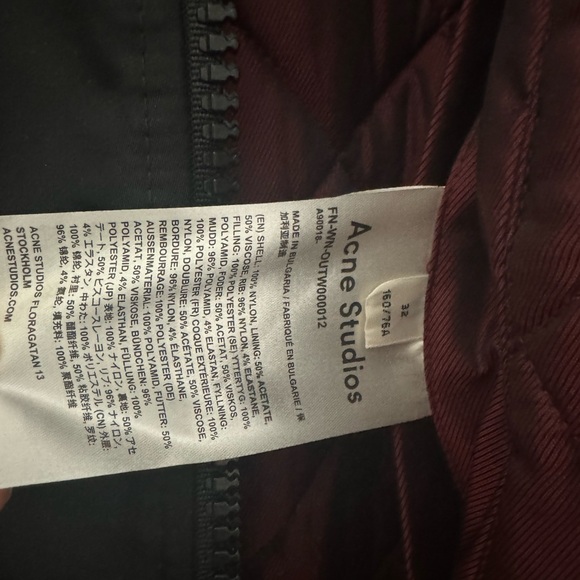 Acne Studio bomber jacket long, Excellent condition, Black, size xs - Picture 15 of 16